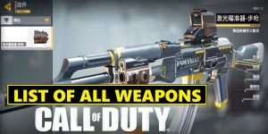 Call of Duty Mobile: List of all Weapons