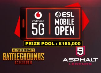 ESL & Vodafone is Conducting a PUBG Mobile & Asphalt 9 Tournament with Prize Pool of £165,000 ESL Gaming Mobile Open Pubg Mobile Tournment