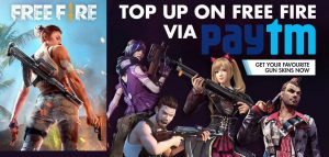 Now use Paytm In Garena Free Fire to Top up