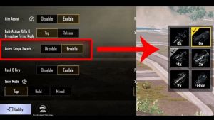 How to do Quick Scope Switch in PUBG Mobile