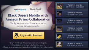 Black Desert Mobile Collaboration Event With Amazon Prime Complete Details