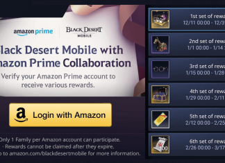 Black Desert Mobile Collaboration Event With Amazon Prime Complete Details