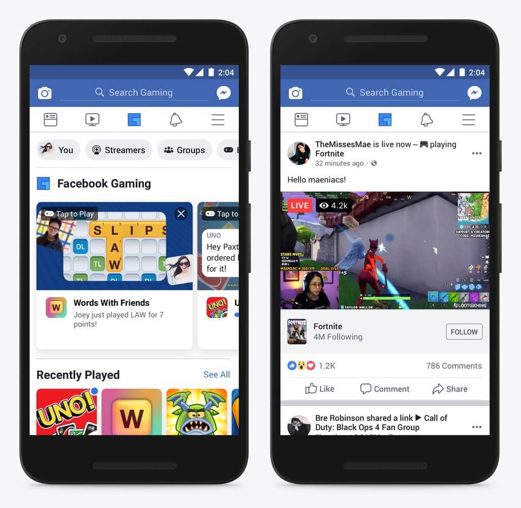 Facebook Launched 'Facebook Gaming' App On Google Play Store