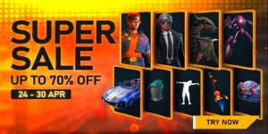 Free Fire Super Market / Sale 5.0: Get 70% Off On All Items