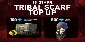 Free Fire: Tribal Scarf Top-Up Event - Get Tribal Scarf and Nuclear Bunker Gloowall Skin