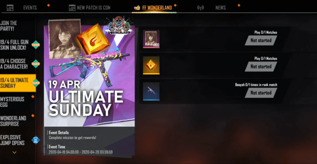 Free Fire Wonderland Party Event Mysterious Eggs Free Character Skins Level Up Card Much More Mobile Mode Gaming