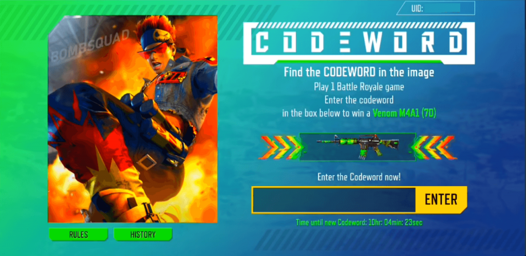 How To Play Free Fire Codeword Event Mobile Mode Gaming