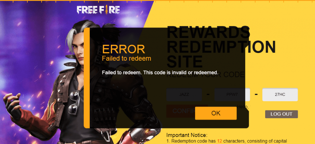 What Is Free Fire Redemption Code How To Redeem Mobile Mode Gaming