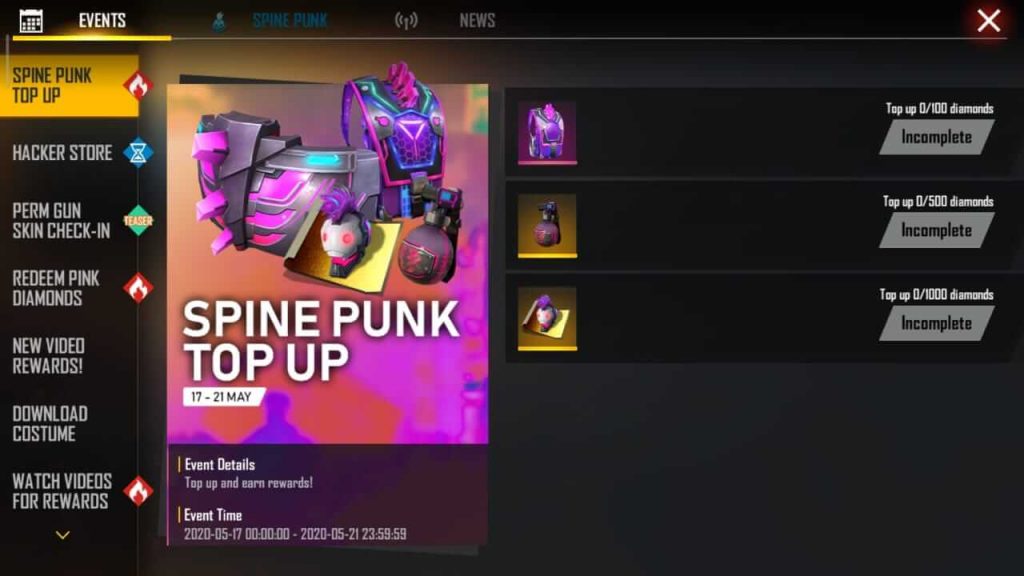 Free Fire: How To Get Spikey Spines Items For Free