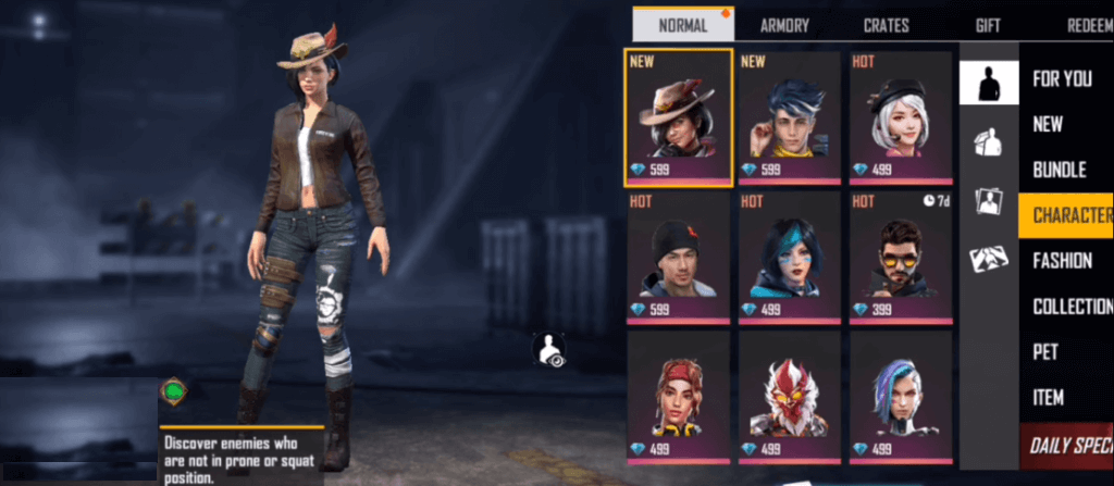 Free Fire New Character Evelyn Coming With Ob23 Update Mobile Mode Gaming