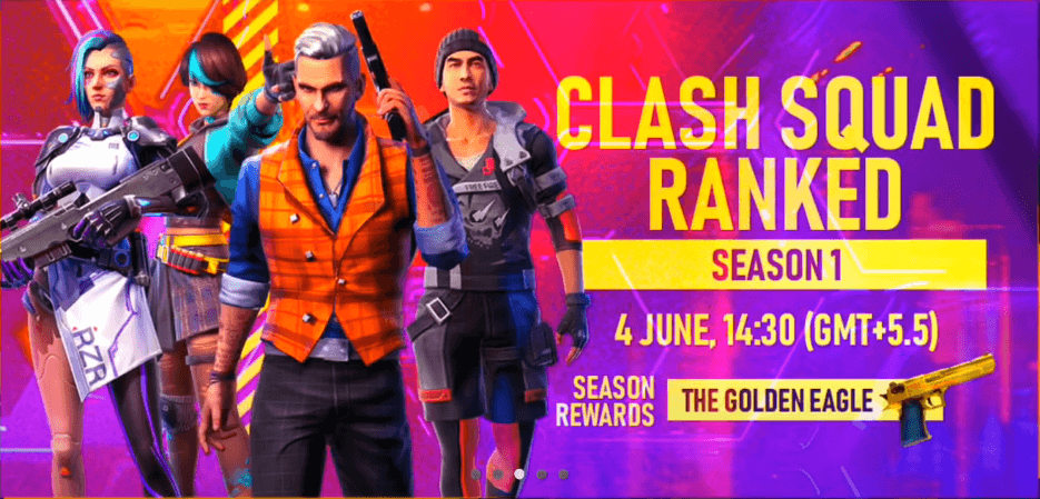 Free Fire Clash Squad Rank Season 1 Rewards Details