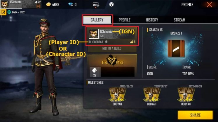 free fire india id check