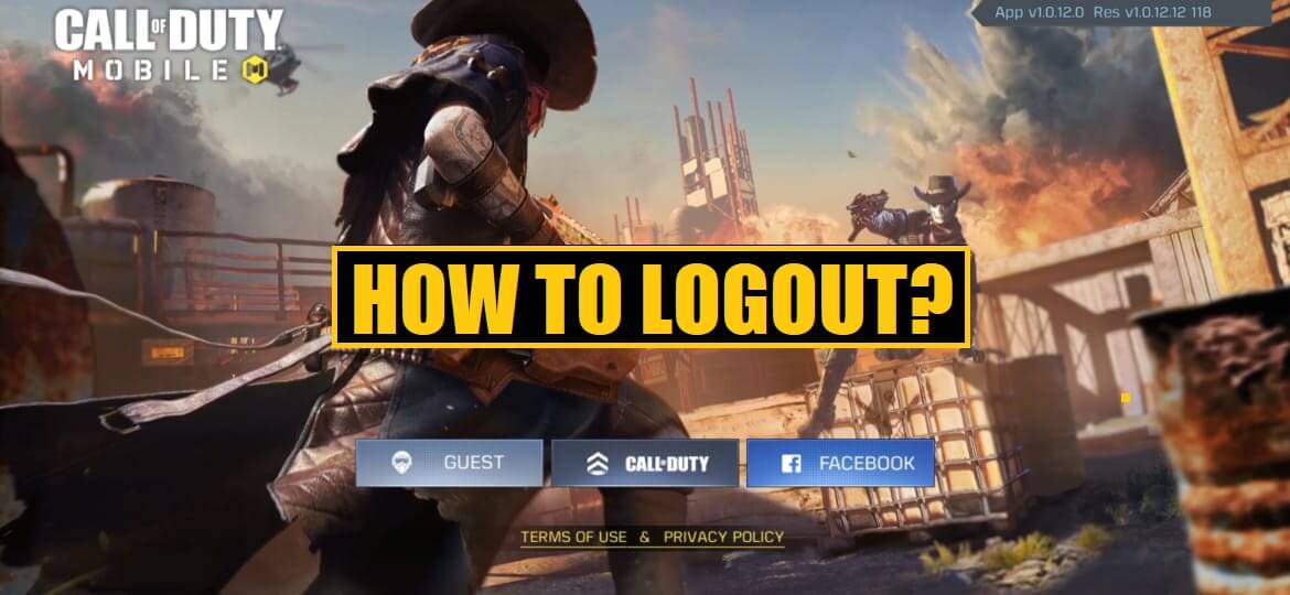 how do you logout of call of duty mobile