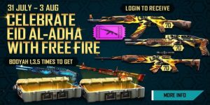 Free Fire Eid Al-Adah Event: Claim Free Guns Skins Trials & Weapon Loot Crates