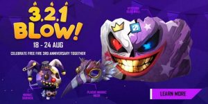 Free Fire 3rd Anniversary Cake Blow Event Details
