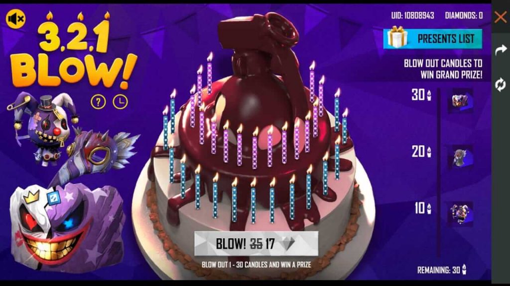 Free Fire 3rd Anniversary Cake Blow Event Details Mobile Mode Gaming