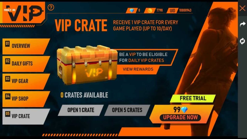 Free Fire VIP Event Complete Details: Get VIP Benefits For 7 Days