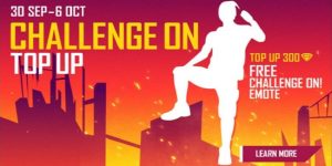 Get Free 'Challenge On!' Emote In Free Fire During Challenge On Top Up Event