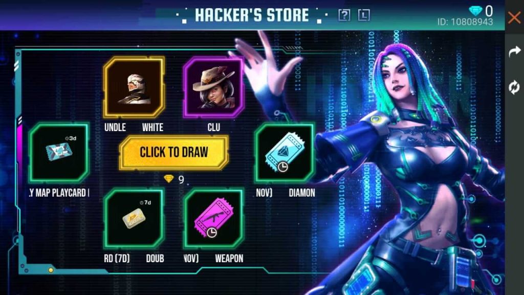 Free Fire October 2020 Hacker's Store: How To Spin & Win