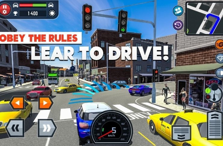 Car Driving School Simulator #10 Driver's License game, Ride Around Miami  Roads! Android gameplay 